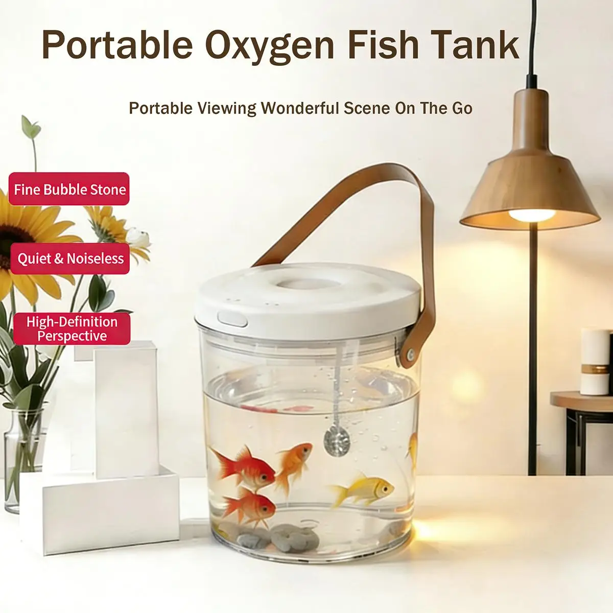 Fish Toy In Aquarium - Portable Mini Aquarium Fish Tank with