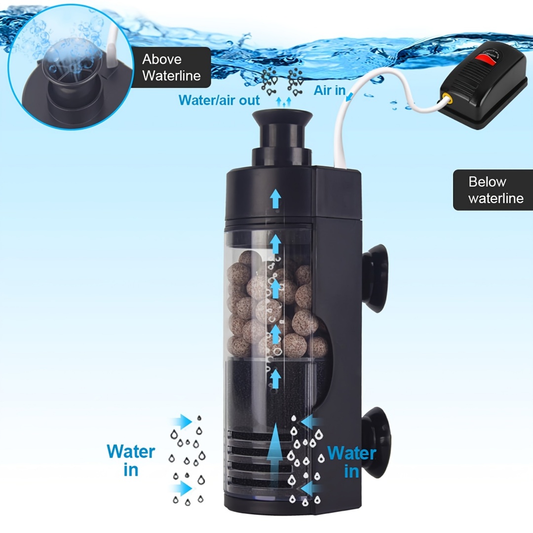 Aquarium Fish Betta - Compact Wall-Mounted Bio Sponge Filter -