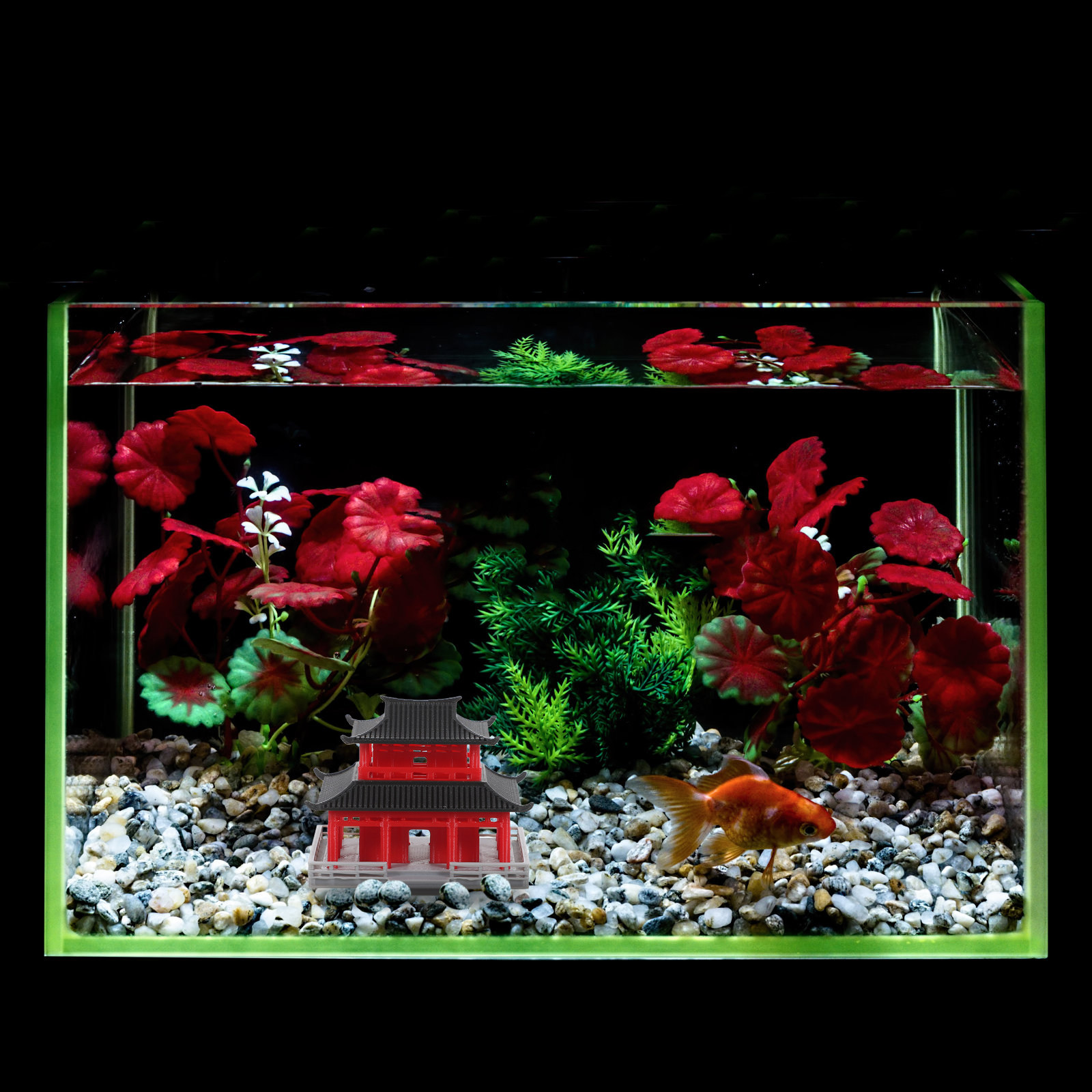 Mini Pavilion Pagoda Chinese A - Fish Toy In Aquarium review and price