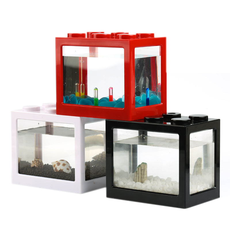 7 Color Mini Aquarium Betta Fi - Fish Toy In Aquarium review and price
