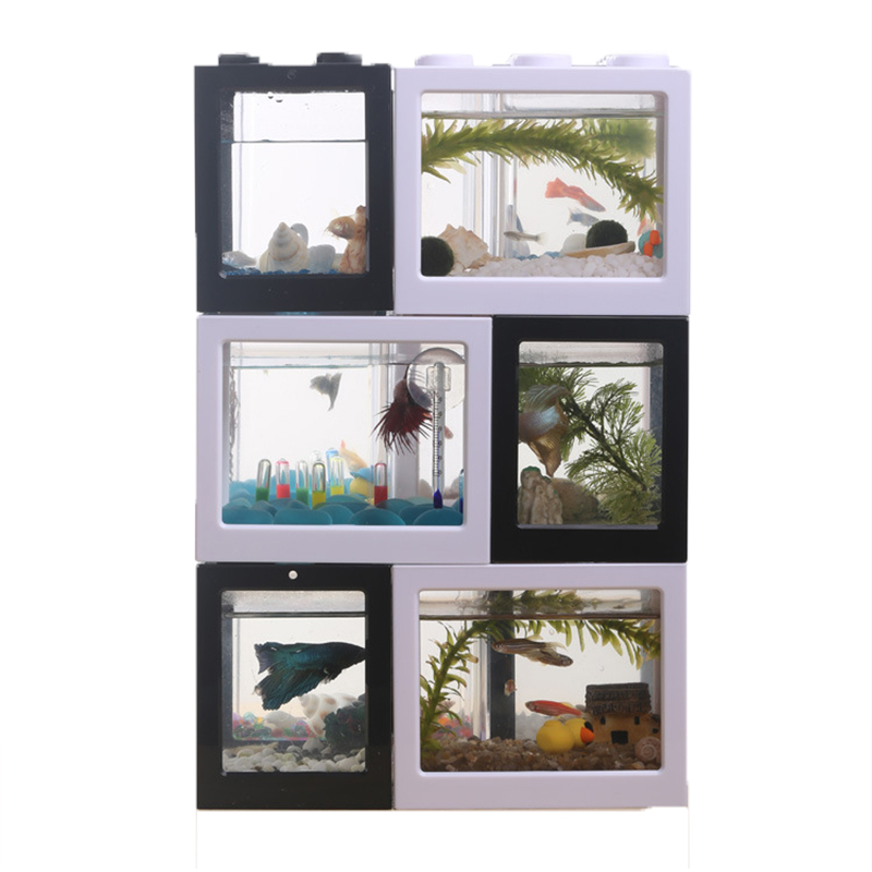 7 Color Mini Aquarium Betta Fi - Fish Toy In Aquarium review and price