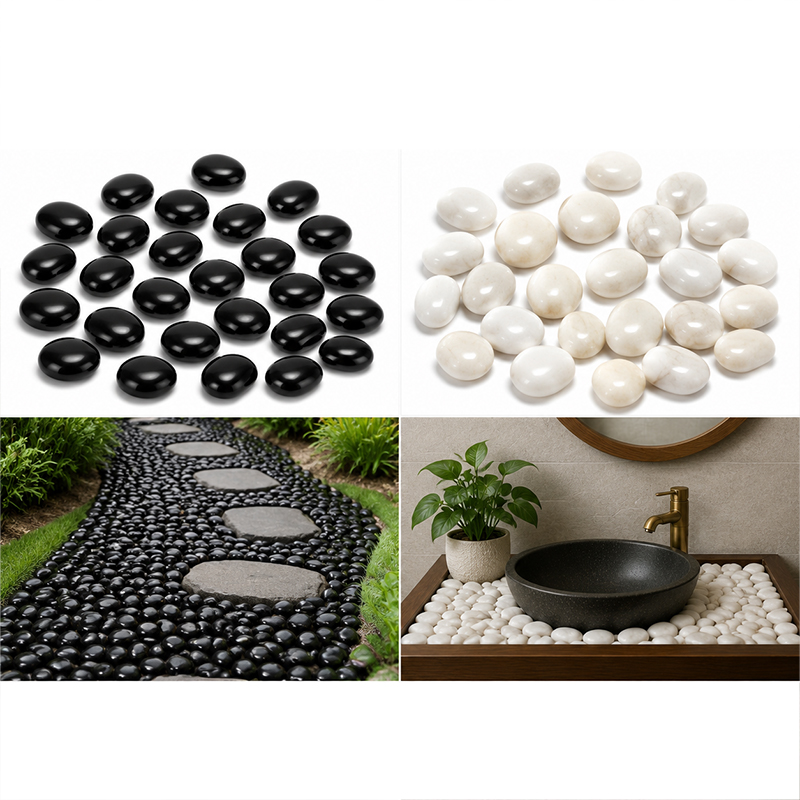 White&Black Polished River Roc - Aquarium Fish Land review and price