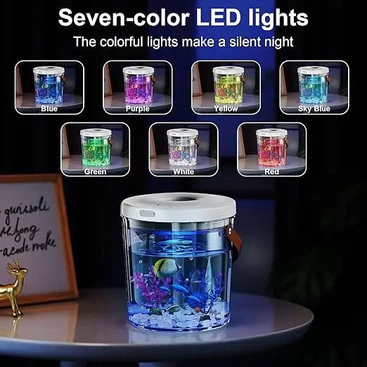 Portable Mini Aquarium Fish Ta - Fish Toy In Aquarium review and price