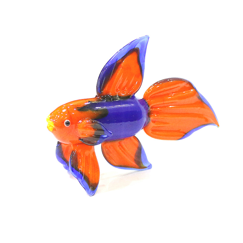 Orange Murano Glass Tropical F - Fish Toy In Aquarium review and price