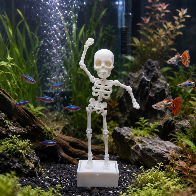 1Pcs Creative Dancing Skeleton - Aquarium Fish Diseases review and price